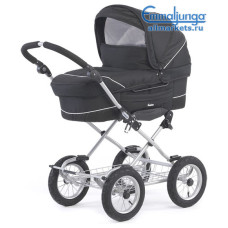 СПАЛЬНАЯ КОЛЯСКА EMMALJUNGA smart duo combi black С ПРОГУЛОЧНЫМ БЛОКОМ