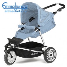 ТРЕХКОЛЕСНАЯ ПРОГУЛОЧНАЯ КОЛЯСКА EMMALJUNGA CANGAROO LIGHT BLUE